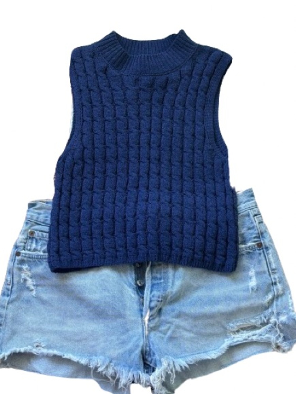 NWT Hippie Rose Cobalt Blue Sleeveless Knit Top Size M